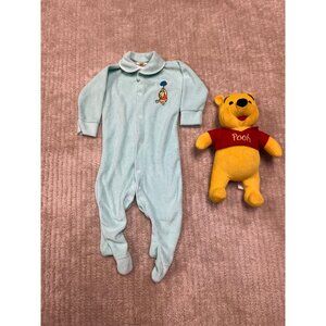 Vintage Winnie the Pooh bundle 12 month onesie suit and stuffie